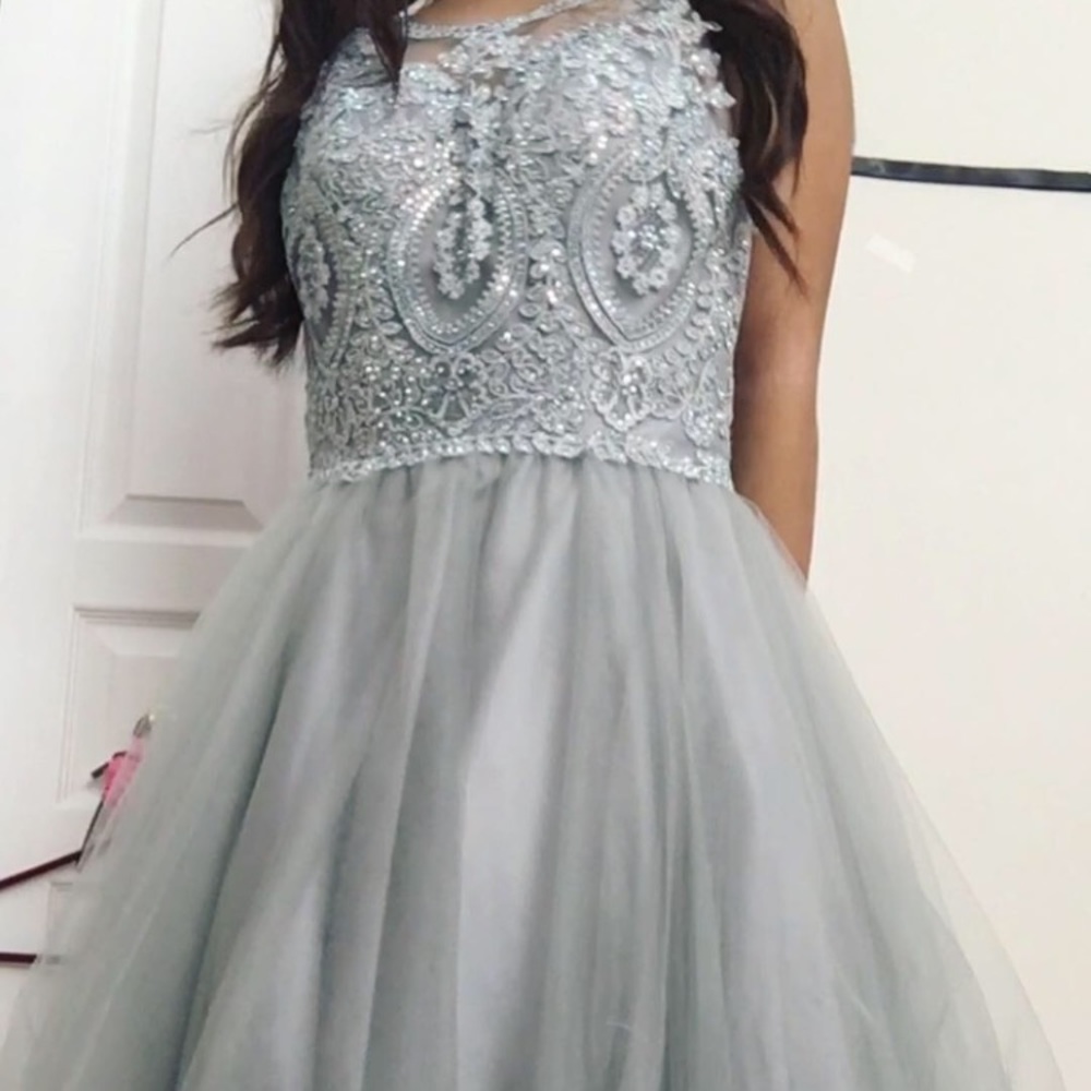 Beautiful Gray Homecoming Dress!
